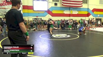 110 lbs Cons. Semi - Savannah Fegler, Gering Girls vs Olivia Sundstrom, Moorcroft