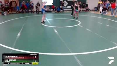 135 lbs Cons. Semi - Lauryn Bodily, Eastside United Wrestling Club vs Mya Brewer, Wyoming