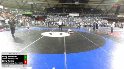 40.2-43 lbs Cons. Semis - Kolby Rochester, Cruiser Wrestling Club vs Olivia Trevino, Victory Wrestling-Central WA