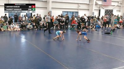 43 lbs 3rd Place Match - Arthur Robles, Brighton Wrestling Club vs Barrett Mamalis, Green River Grapplers Wrestling