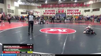 60 lbs Round 2 - Huxley Romsdahl, St. James Cyclones Wrestling C vs Braxton Hamilton, Mount Pleasant Youth Wrestling