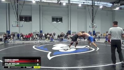 285 lbs Semifinal - Dylan Waller, Elizabethtown vs Darius Green, Elmira College