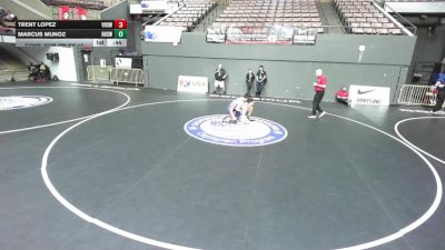 120 lbs Cons. Sub-rd Of 16 - Trent Lopez, Vacaville High School Wrestling vs Marcus Munoz, Redwood High School Wrestling
