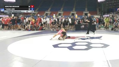 105 lbs Cons. Quarters - Ashlynn Brokaw, Ohio vs Kiana Lien, California