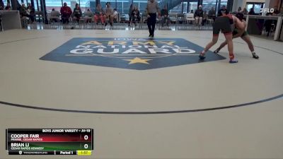 JV-19 lbs Round 2 - Cooper Fair, Prairie, Cedar Rapids vs Brian Li, Cedar Rapids Kennedy