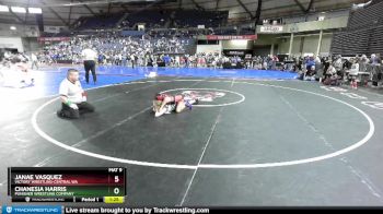 93 lbs Quarterfinal - Janae Vasquez, Victory Wrestling-Central WA vs Chanesia Harris, Punisher Wrestling Company