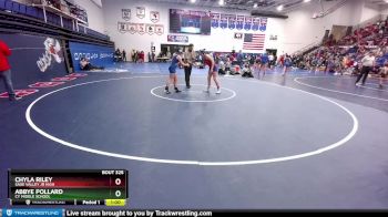 136-141 lbs Semifinal - Abbye Pollard, CY Middle School vs Chyla Riley, Sage Valley Jr High