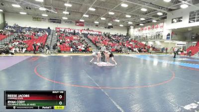 197 lbs Cons. Semi - Ryan Cody, Colorado School Of Mines vs Reese Jacobs, Chadron State