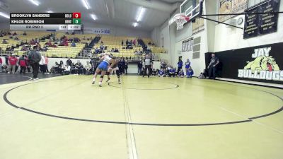 130 lbs Rr Rnd 3 - Brooklyn Sanders, Oologah vs Khloe Robinson, Bentonville Girls