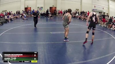 150 lbs Finals (8 Team) - Mason Richardson, Wyoming Renegades vs Kasen Tyler, Iowa USA Grey