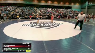 100 lbs Cons. Round 3 - Alyssa Garcia, Claremore vs Ariannah Nguyen, Central Catholic