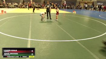 70 lbs Quarterfinal - Cooper Rohlik, Wabasso vs Edwin Erickson, Deer River