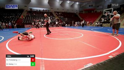 72 lbs 3rd Place - Bowen Freisberg, Caney Valley Wrestling vs Beckett Golay, Proving Grounds Wrestling