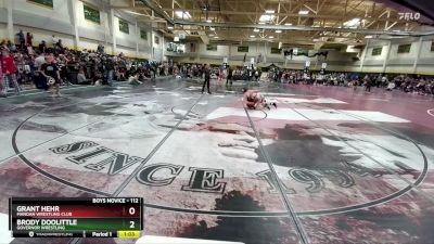 112 lbs Champ. Round 1 - Brody Doolittle, Governor Wrestling vs Grant Hehr, Mandan Wrestling Club