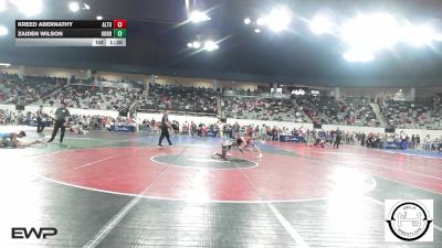 92 lbs Round Of 32 - Kreed Abernathy, Altus JH vs Zaiden Wilson, Hurricane Wrestling Academy