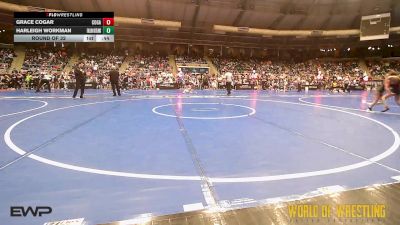 55 lbs Round Of 32 - Grace Cogar, Cogar vs Harleigh Workman, Fallon Outlaws Wrestling Club