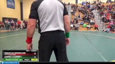 105 lbs Round 2 - Cassidy O`Connell, Crass Trained Wrestling vs Makaylah Groseclose, Little Falls Flyers