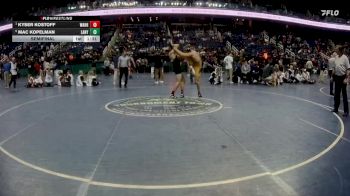 4A 165 lbs Semifinal - Kyser Kostoff, William Amos Hough High School vs Mac Kopelman, Laney