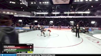 Girls 110 lbs Cons. Round 4 - Mya Herrera, Cascade (Leavenworth) (Girls) vs Lorelei Brown, Battle Ground (Girls)