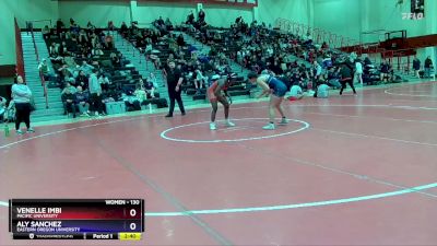 130 lbs 5th Place Match - Aly Sanchez, Eastern Oregon University vs Venelle Imbi, Pacific University