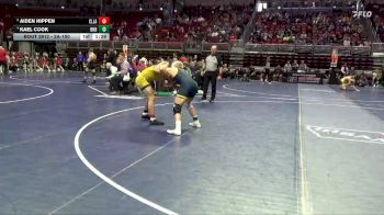 2A-150 lbs 7th Place Match - Aiden Hippen, Clear Lake vs Kael Cook, Burlington Notre Dame