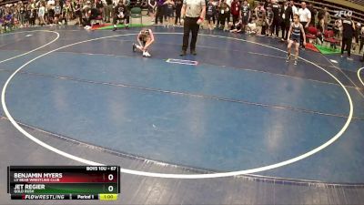 67 lbs Champ. Round 1 - Benjamin Myers, LV Bear Wrestling Club vs Jet Regier, Gold Rush