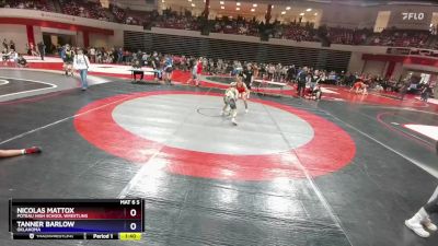 120 lbs Champ. Round 1 - Nicolas Mattox, Poteau High School Wrestling vs Tanner Barlow, Oklahoma