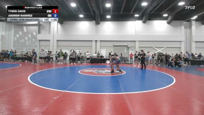 150 lbs Cons. Sub-quarters - Tyrus Davis, Sly Fox Wrestling Club vs Andrew Ramirez, Guerrilla Wrestling Academy