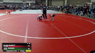 55 lbs Quarterfinal - Slade Barrett, St. James vs Tate Johnson, Becker