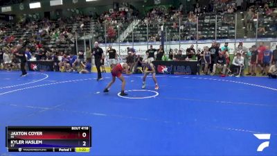 70 lbs Cons. Round 1 - Jaxton Coyer, MI vs Kyler Haslem, UT