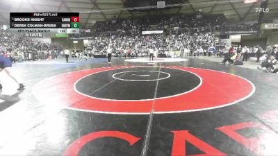 Boys 4A 285 lbs 5th Place Match - Brooks Knight, Kamiakin vs Derek Colman-Brusa, Kennedy Catholic