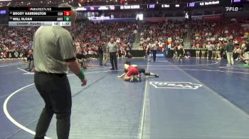 3A-132 lbs Champ. Round 1 - Will Sloan, Ankeny Centennial vs Brody Harrington, Clinton