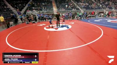 63 lbs Quarterfinal - Dawson Jackson, Eastside United Wrestling Club vs Aksel Polson, Thermopolis Wrestling Club