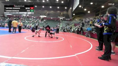 46 lbs 3rd Place Match - Jensen Morgan, Prairie Grove Youth Wrestling vs Brynna Johnson, Mountain Home Flyers Youth Wrestling Club