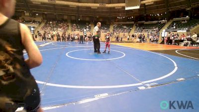 46 lbs Consi Of 4 - Laith Adkins, Claremore Wrestling Club vs Tucker Hawkins, Checotah Matcats