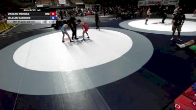 100 lbs 5th Place Match - Damian Mendez, San Pedro High School Wrestling vs Hilcias Sanchez