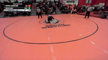 190 lbs Quarterfinal - Justin Langford, New Lenox (LINCOLN-WAY CENTRAL) vs Kevin May, Lombard (MONTINI)