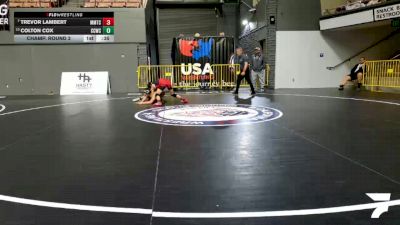 Schoolboys - 92 lbs Champ. Round 2 - Trevor Lambert, MTC - MANTANONA TRAINING CENTER vs Colton Cox, Central Catholic Wrestling Club