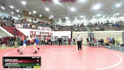 157 lbs Cons. Round 2 - Jordan New, Yorktown Wrestling Club vs Jaiden Fouty, Whiteland High School