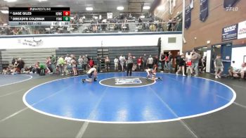 102 lbs Cons. Round 3 - Gage Giles, Kimberly Bulldog Wrestling Club vs Drexdyn Coleman, Fighting Squirrels Wrestling Club