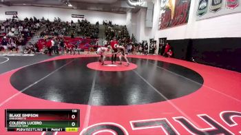 138 lbs Champ. Round 1 - Blake Simpson, Eaglecrest B vs Coleden Lucero, Mountain View