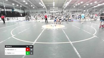 132 lbs Rr Rnd 3 - Kaeden Benedict, The Fort Hammers Black vs Caleb Rafal, Great Neck WC