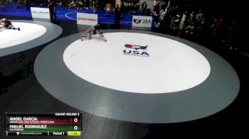120 lbs Champ. Round 2 - Angel Garcia, Woodlake High School Wrestling vs Miguel Rodriguez, California