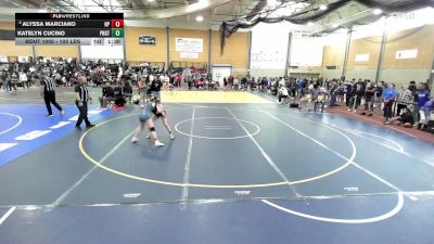 100 lbs Quarterfinal - Alyssa Marciano, North Providence vs Katelyn Cucino, Ponaganset