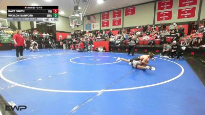 132 lbs Round Of 32 - Kace Smith, Prague vs Waylon Sanford, Dewar HS Boys