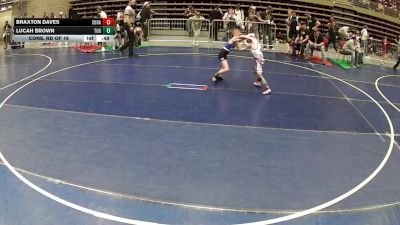 53 lbs Cons. Rd Of 16 - Lucah Brown, Tug vs Braxton Daves, Southwest Hammers