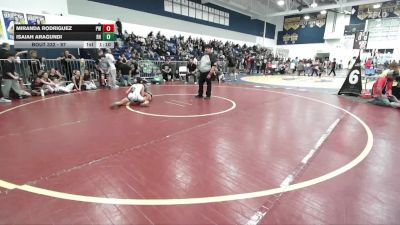 97 lbs Quarterfinal - Isaiah Aragundi, Rough House vs Miranda Rodriguez, Powerline Wrestling