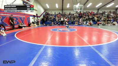 96 lbs Consi Of 4 - Nevaeh Davis, Owasso Girls HS vs Chloe Strawn, Sand Springs JH (SS)