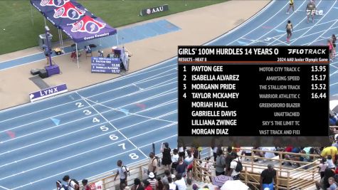 Youth Girls' 100m Hurdles, Semi-Finals 9 - Age 14