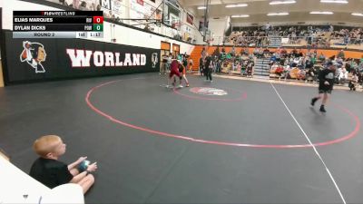 121-124 lbs Round 2 - Dylan Dicks, Powell Middle School vs Elias Marques, Riverton Middle School